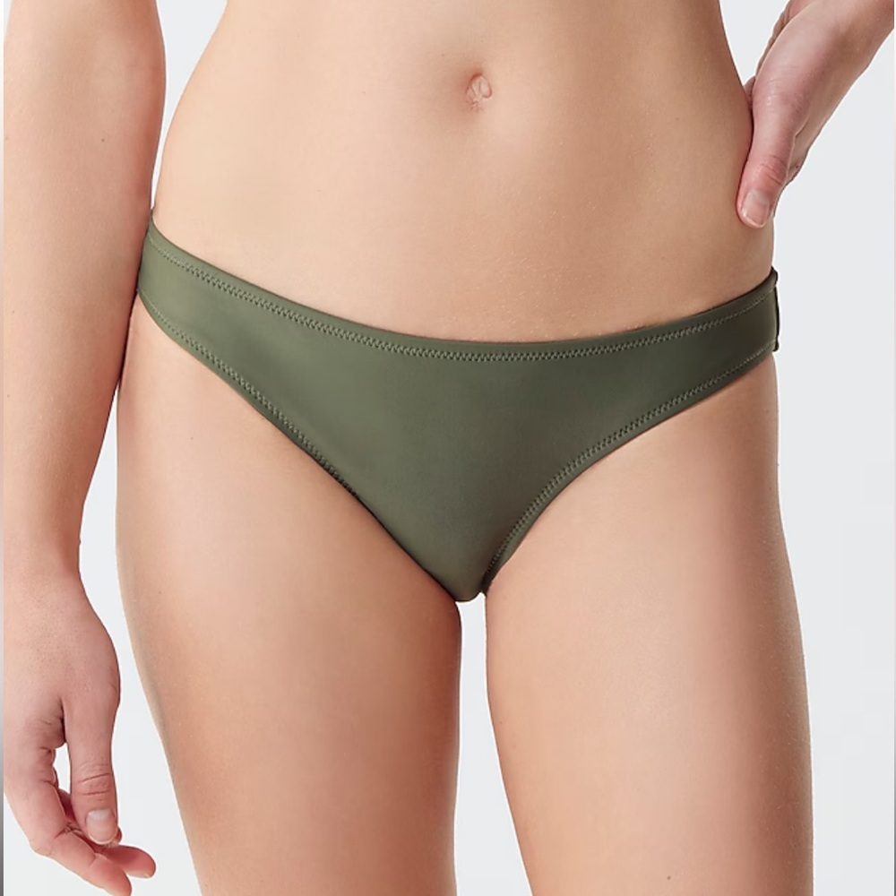 J. Crew | NWT Size XL Olive Heritage 1989 high-leg bikini bottom Style BP209